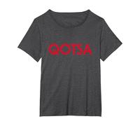 Oficial Queens of The Stone Age QOTSA Logo Rock Band Retro Camiseta, Mujer Tallas Grandes, Jaspeado Oscuro, 5XL Grande