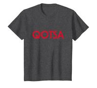 Oficial Queens of The Stone Age QOTSA Logo Rock Band Retro Camiseta, Niños, Jaspeado Oscuro, 3 años