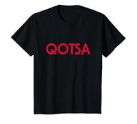 Oficial Queens of The Stone Age QOTSA Logo Rock Band Retro Camiseta, Niños, Negro, 3 años