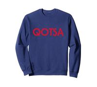 Oficial Queens of The Stone Age QOTSA Logo Rock Band Retro Sudadera, Unisex para Adultos, Azul Marino, S