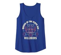 Oficial Queens of The Stone Age Villains Álbum Rock Band Camiseta sin Mangas, Mujer, Azul Real, S