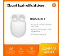 Oficial | Redmi Buds 4, increíblemente silenciosos, la cancelación activa de ruido híbrida te acerca más a la música, reducción de ruido Negro