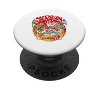Oficial Saxon Forever Free Heavy Metal Band Retro Vintage PopSockets PopGrip Adhesivo