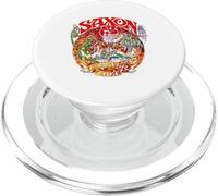 Oficial Saxon Forever Free Heavy Metal Band Retro Vintage PopSockets PopGrip para MagSafe