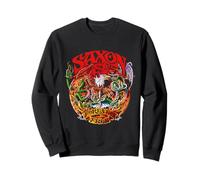 Oficial Saxon Forever Free Heavy Metal Band Retro Vintage Sudadera