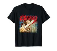 Oficial Saxon Heavy Metal Vintage Álbum Cover Banda Camiseta