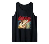 Oficial Saxon Heavy Metal Vintage Álbum Cover Banda Camiseta sin Mangas, Hombre, Negro, XL