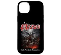Oficial Saxon Hell Fire Heavy Metal Band Vintage Retro Carcasa para iPhone 14 Plus