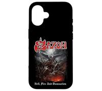 Oficial Saxon Hell Fire Heavy Metal Band Vintage Retro Carcasa para iPhone 16
