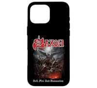 Oficial Saxon Hell Fire Heavy Metal Band Vintage Retro Carcasa para iPhone 16 Pro MAX