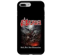 Oficial Saxon Hell Fire Heavy Metal Band Vintage Retro Carcasa para iPhone 7 Plus/8 Plus