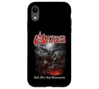 Oficial Saxon Hell Fire Heavy Metal Band Vintage Retro Carcasa para iPhone XR