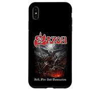 Oficial Saxon Hell Fire Heavy Metal Band Vintage Retro Carcasa para iPhone XS MAX