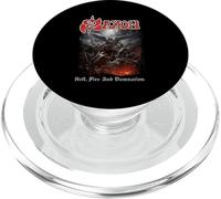 Oficial Saxon Hell Fire Heavy Metal Band Vintage Retro PopSockets PopGrip para MagSafe