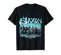Oficial Saxon Never Surrender Heavy Metal Banda Camiseta