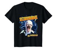 Oficial Scorpions Blackout Camiseta, Niños, Negro, 2 años