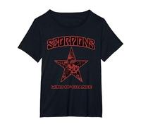 Oficial Scorpions Wind of Change Negro Camiseta, Mujer Tallas Grandes, Negro, 3XL Grande