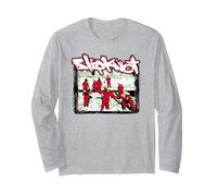 Oficial Slipknot Monos Rojos Logo Heavy Metal Band Manga Larga, Unisex para Adultos, Gris Jaspeado, L
