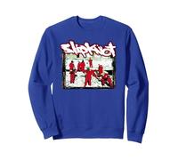 Oficial Slipknot Monos Rojos Logo Heavy Metal Band Sudadera, Unisex para Adultos, Azul Real, L