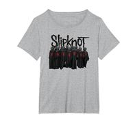 Oficial Slipknot Unsainted Choir Metal Alternativo Band Camiseta, Mujer Tallas Grandes, Gris Jaspeado, 5XL Grande