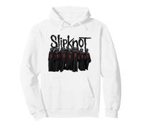 Oficial Slipknot Unsainted Choir Metal Alternativo Band Sudadera con Capucha, Unisex para Adultos, Blanco, M