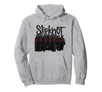 Oficial Slipknot Unsainted Choir Metal Alternativo Band Sudadera con Capucha, Unisex para Adultos, Gris Jaspeado, M