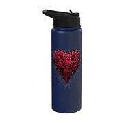 Oficial Spiral Bleeding Heart Gothic Fantasy Stainless Steel Insulated Water Bottle