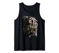 Oficial Spiral Bone Finger Skeleton Gothic Fantasy Camiseta sin Mangas