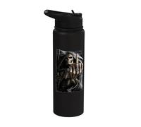 Oficial Spiral Bone Finger Skeleton Gothic Fantasy Stainless Steel Insulated Water Bottle