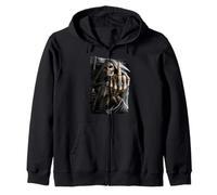 Oficial Spiral Bone Finger Skeleton Gothic Fantasy Sudadera con Capucha