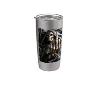Oficial Spiral Bone Finger Skeleton Gothic Fantasy Vaso térmico de acero inoxidable de doble pared