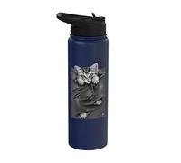 Oficial Spiral Bright Eyes Kitten Gothic Fantasy Stainless Steel Insulated Water Bottle