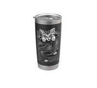 Oficial Spiral Bright Eyes Kitten Gothic Fantasy Vaso térmico de acero inoxidable de doble pared