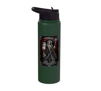 Oficial Spiral Death Tarot Card Gothic Fantasy Stainless Steel Insulated Water Bottle