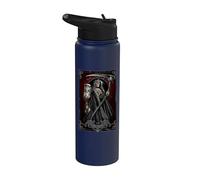 Oficial Spiral Death Tarot Card Gothic Fantasy Stainless Steel Insulated Water Bottle