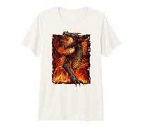 Oficial Spiral Draconis Flame Gothic Fantasy Camiseta Premium