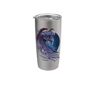 Oficial Spiral Dragon Borne Gothic Fantasy Vaso térmico de acero inoxidable de doble pared
