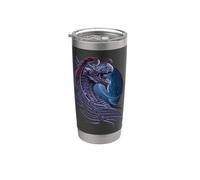 Oficial Spiral Dragon Borne Gothic Fantasy Vaso térmico de acero inoxidable de doble pared