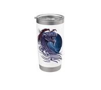 Oficial Spiral Dragon Borne Gothic Fantasy Vaso térmico de acero inoxidable de doble pared