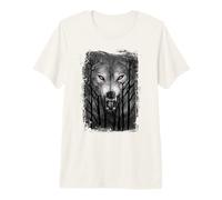 Oficial Spiral Forest Wolf Gothic Fantasy Camiseta Premium