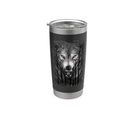 Oficial Spiral Forest Wolf Gothic Fantasy Vaso térmico de acero inoxidable de doble pared