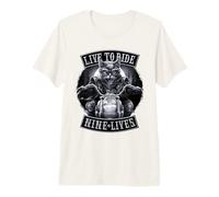 Oficial Spiral Nine Lives Motorcycle Rider Gothic Fantasy Camiseta Premium