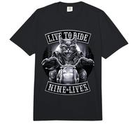 Oficial Spiral Nine Lives Motorcycle Rider Gothic Fantasy Comfort Colors Adult Heavyweight T-Shirt
