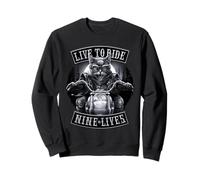 Oficial Spiral Nine Lives Motorcycle Rider Gothic Fantasy Sudadera