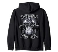 Oficial Spiral Nine Lives Motorcycle Rider Gothic Fantasy Sudadera con Capucha
