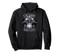 Oficial Spiral Nine Lives Motorcycle Rider Gothic Fantasy Sudadera con Capucha