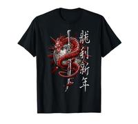 Oficial Spiral Oriental Dragon Gothic Fantasy Camiseta