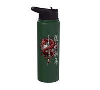 Oficial Spiral Oriental Dragon Gothic Fantasy Stainless Steel Insulated Water Bottle
