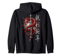Oficial Spiral Oriental Dragon Gothic Fantasy Sudadera con Capucha