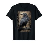 Oficial Spiral Raven Wise Gothic Fantasy Camiseta